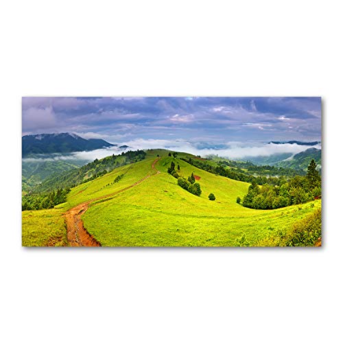 Crédence de cuisine en verre trempé 140x70 cm vert pour protéger votre mur de cuisson avec élégance
