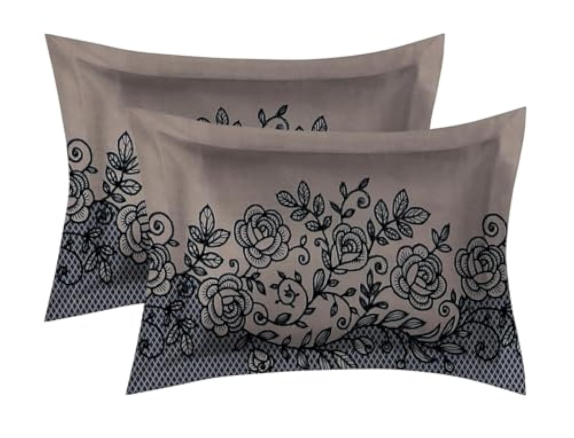 Cotton Elastic Fitted King Size Bedsheet with 2 Pillow Covers