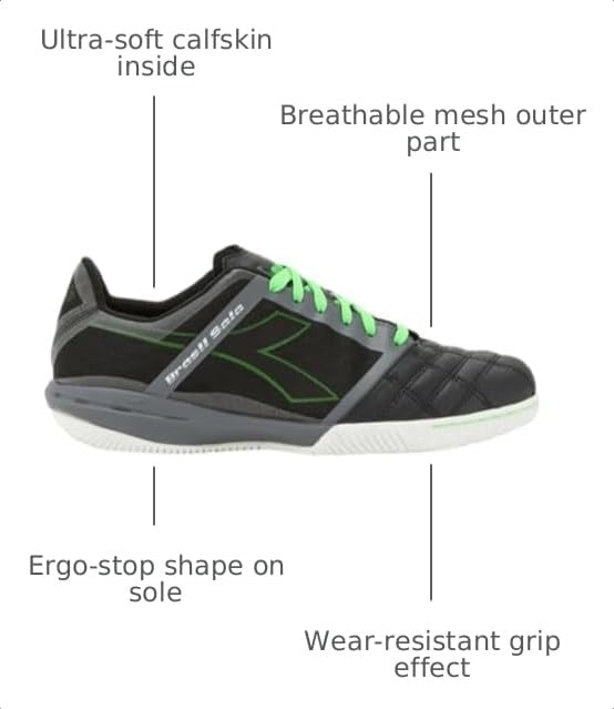 Image of Diadora Mens Brasil Sala Turf Soccer Cleats Turf