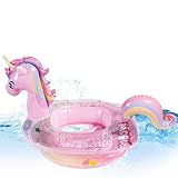 TaimeiMao Einhorn Aufblasbar Schwimmring Baby Mit Schwimmsitz Schwimmhilfe Kinder Schwimmreifen Spielzeug Schwimmtier Swimming Float Aufblasbare Schwimmtiere Für 6 Monate - 3 Jahre Altes Baby