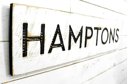 Hamptons Sign - Carved in a 40