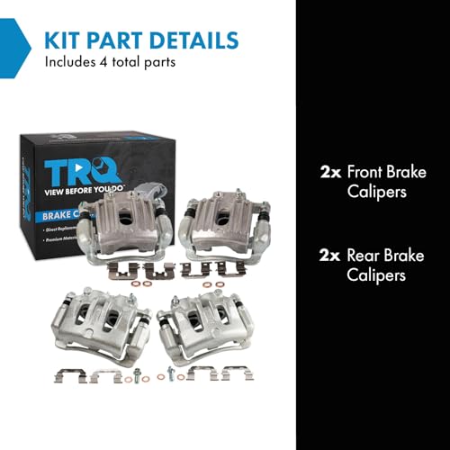Image of TRQ Brake Caliper Set Compatible with 2006-2008 Dodge Ram 1500 2003-2008 Ram 2500, 3500 2003 3500 Van