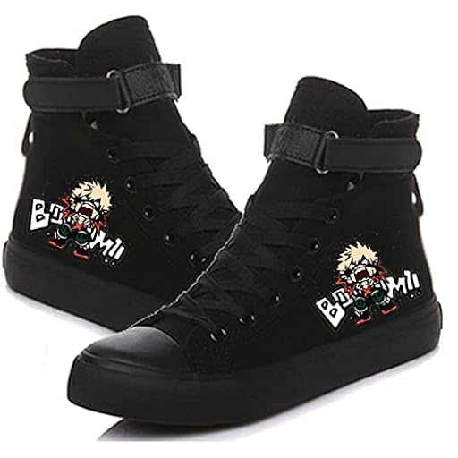 DHSPKN My Hero Academia Shoes, Deku Izuku Todoroki, Zapatillas de Anime para Cosplay, 9.5 US Hombre, Negro | Ya disponible en tu tienda friki favorita! En mundofriki.es!