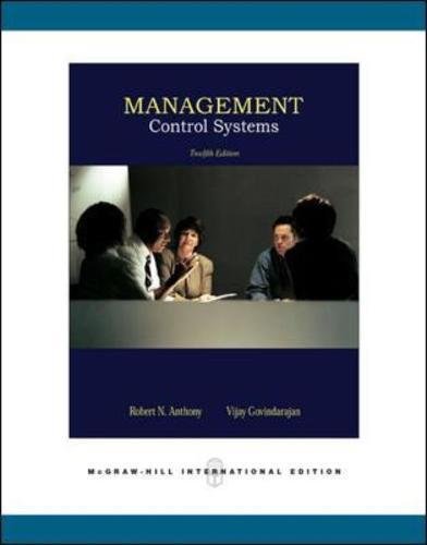 Management Control Systems : Anthony, Robert N, Govindarajan