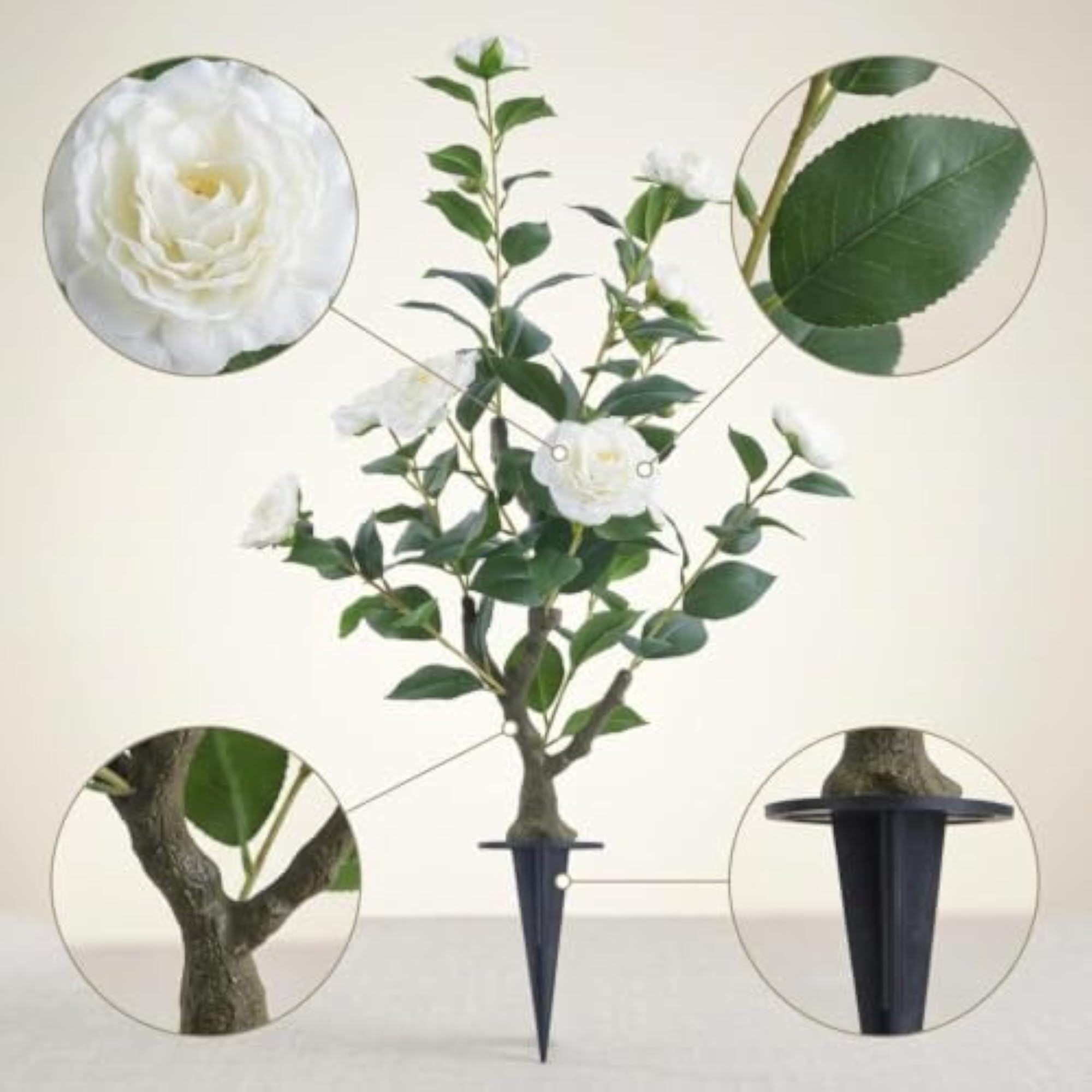 Artificial Eucalyptus Camellia Flower Bouquet for Home Decor