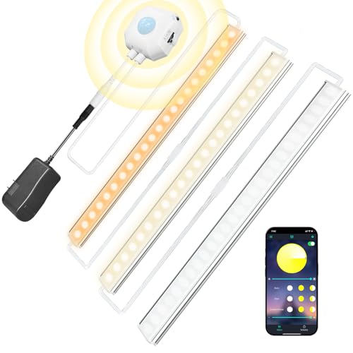 Image of Motion Sensor Light Indoor,12 Inch Ultra Thin Under Cabinet Lights,Dimmable 2700-6000K Closet Lights Under Cabinet Lighting 3 PCS
