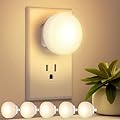 FOLKSMATE LED Night Lights Plug into Wall 5-Pack, Plug in Nightlight Soft White with Light Sensors for Adults, Kids Room, Bedroom, Bathroom, Hallway
