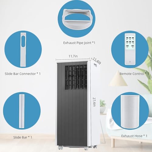 Image of Garvee Portable Air Conditioner 8000 BTU, Compact AC Unit with Cooling /Dehumidifier /Fan /Sleep, Air Conditioner Portable with Remote & 24H Timer, Energy Efficient Cooling for Rooms Up to 350 Sq