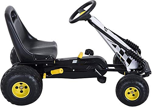 Los niños pedal de carreras rueda de goma kart Juji,Yellow