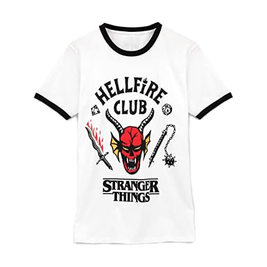 Stranger Things Camiseta Hellfire Club Adultos para Hombres