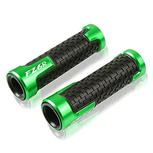 Poignées de moto guidon 22mm aluminium CNC vert premium