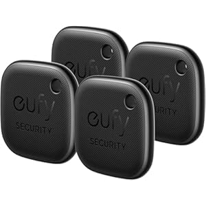 eufy Security SmartTrack Link Bluetooth Item Finder and Key Finder, Works with Apple Find My (iOS only), Find your Remote, Luggage, Phone, and More, Water Resistant (Android Not Supported),4