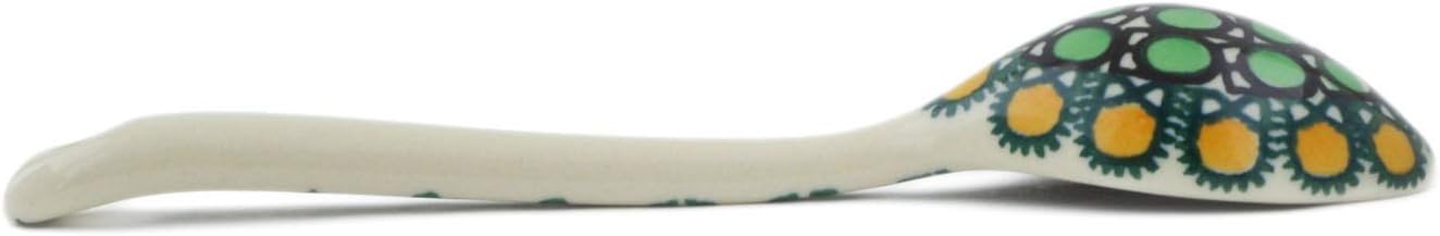 Polmedia Polish Pottery Spoon UNIKAT - Tranquility Pattern Handmade in Boleslawiec Poland by Ceramika Artystyczna + Certificate of Authenticity