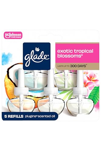 Image of Glade PlugIns Air Freshener Refills, Exotic Tropical Blossoms, 5 Count