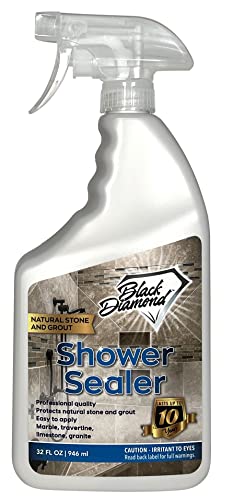 Natural Stone and Grout Penetrating Shower Sealer. Marble, Granite Travertine, Limestone. Protects Making Them Easy to Clean. Works Also on Grout in Tile, Ceramic, and Porcelain. 32oz. 