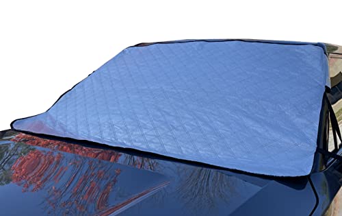 Image of Toyota Prius Windshield Snow Cover 2010-2015 Custom Fit Windshield Cover for Ice and Snow Frost - Triple-Layer Insulated Waterproof with Elastic Straps and Storage Pouch