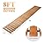 8FT Straight Garden Pathway Walkway, Roll Out Wooden Walkway for Outside, Non-Slip Path with Wire Rope Connection, Patio Pavers Without Knots for Garden, Backyard, Beach, and Wedding Party Pathways