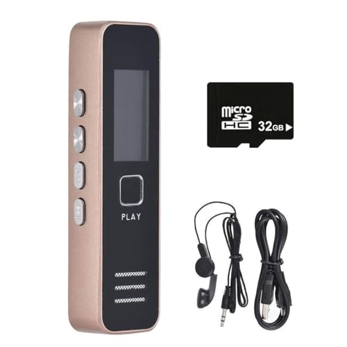Image of DDLC Digital Voice Recorder with 32 GB Micro SD Card Included Professional Audio Recorder MP 3 Player TF Card Dictaphone Record Microphone Sound Recording Device