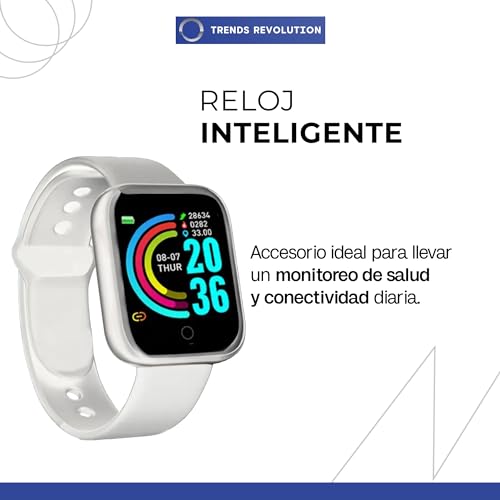 Smartwatch, Wireless smartwatch blanco Marca TRENDS REVOLUTION (2)