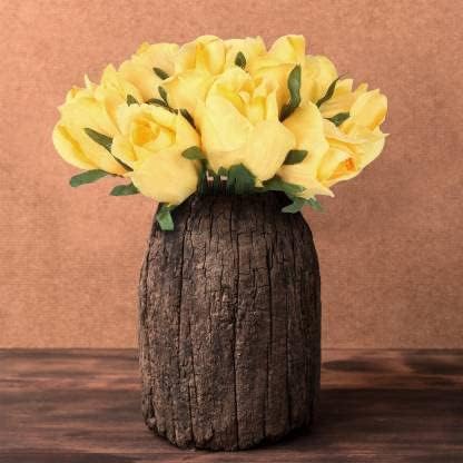 Image of Bigreen Yellow Rose a€ inch Live Flowering Plant with Pot for Home & Garden Natural Plant Yellow Colour Rose Flower Tree Plant Hybrid Grafted