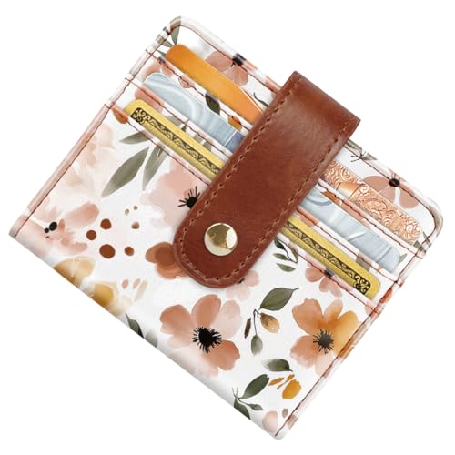 Small Wallets for Women Slim Minimalist for Bifold Credit Card Holder for Pocket or Purse, Full Floral2