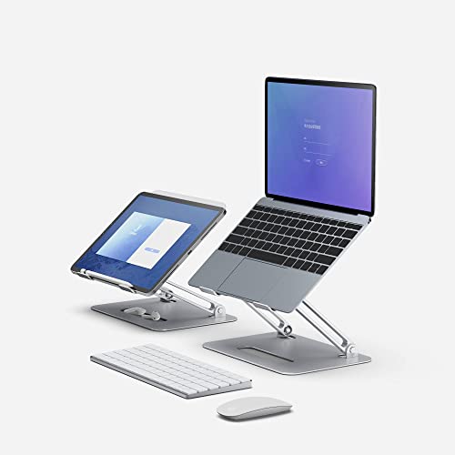 Red Lemon Foldable Laptop Stand with Cooling Fan Cooling Aluminum Stand Cooler Lapdesks Holds up 14 to 17.3 Inches Notebook Computer, ipad (P43F) -... - Image 4