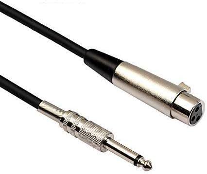 CABLESETC 6.3/6.5 mm (1/4) Mono Male to XLR Female Audio Cable Lead 1.8m Microphone Hi-FI for Speaker Amplifier