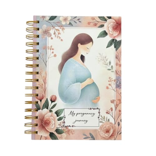 Image of Pregnancy Journal for Pregnant Women - 40-Week Bump Tracker & Memory Book with Stickers | Guided Pregnancy Planner with Prompts, Milestone Pages & Hardcover Keepsake | Gift for Expecting Moms (Dahlia)