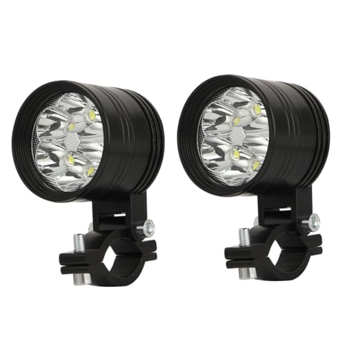 ANDRESLAD 2個 バイク用高輝補助ライト 防水耐久オートバイ作業灯 スポットプ摩托?射灯 車外用フォグランプ