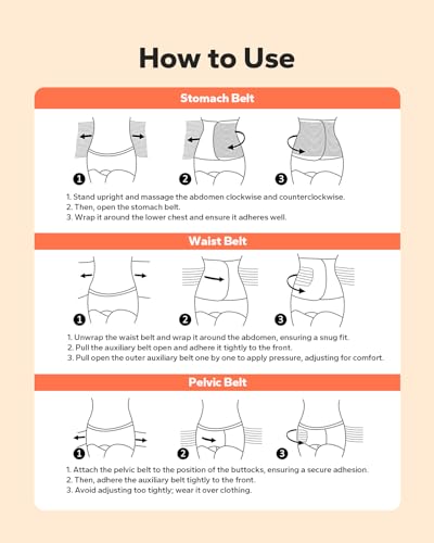 Leaburry Faixa de barriga pós-parto 3 em 1 (bege), pasta de cintura pós-parto, pasta abdominal com c