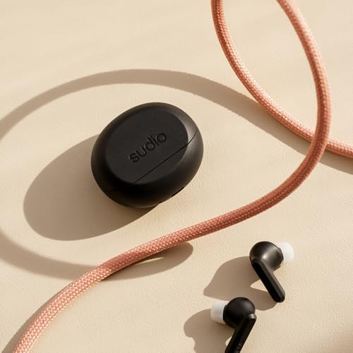 Image of Sudio A3 Pro Noise Cancelling Earbuds - 25H Playtime, ANC, Multipoint Bluetooth Earphones 5.4, Clear Calls, IPX4 Sweat & Splash Resistant, USB-C Charging, Made from Recycled Plastics (Black)