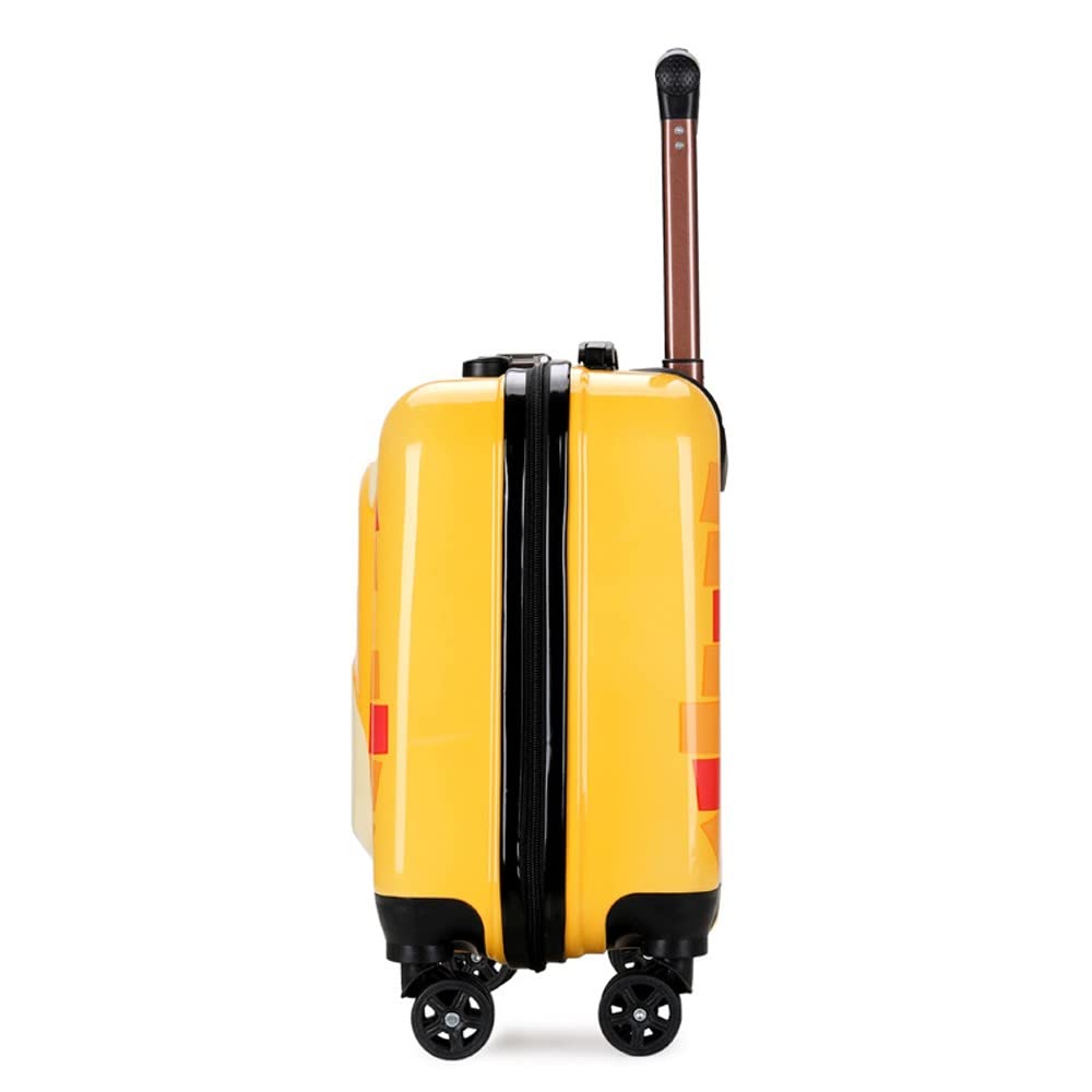 Maleta con Ruedas de Dibujos Animados en 3D para niños y niñas Equipaje de Viaje de 18 Pulgadas con Ruedas universales mudas(Color:Cat)