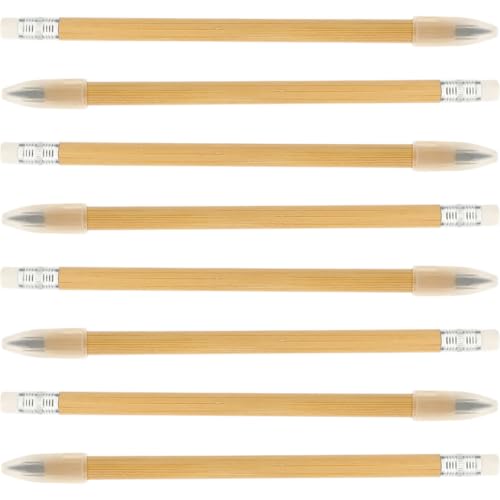 8 lápices de mina eterna sin tinta con borrador miniatura 1