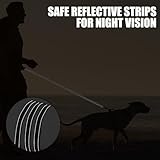 Adiwo Anti Zug Hundegeschirr, Keine Verwicklung Reflektierend Doppelleine, für große mittlere Hunde Anti-Zieh Geschirr Hundeleine, Schwarz