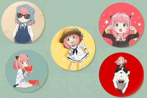 Bottons Sp.y F.amily - Anya For.ger 3,2cm 5 Unidades - boton bottom pin (Kit 01)