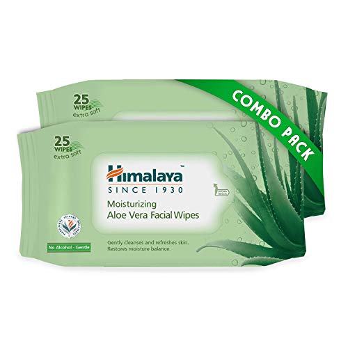 Image of Himalaya Moisturizing Aloe Vera Face Wash, 200ml And Himalaya Moisturising Aloe Vera Facial Wipes, 25 Count (Pack Of 2)