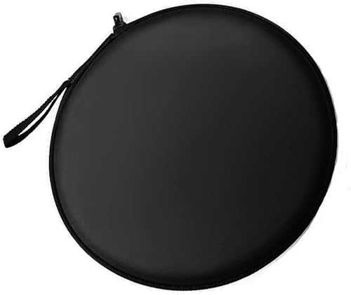 QC30 Estuche de transporte con cremallera de repuesto para caja redonda y dura, bolsa portátil compatible con auriculares inalámbricos intrauditivos