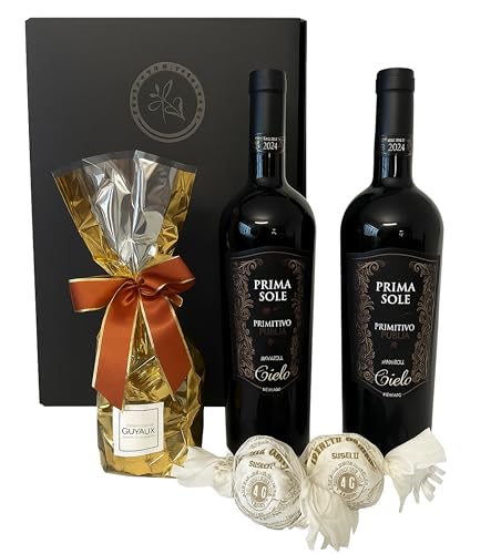 Geschenkset: Rotwein mit Schokoladentrüffeln