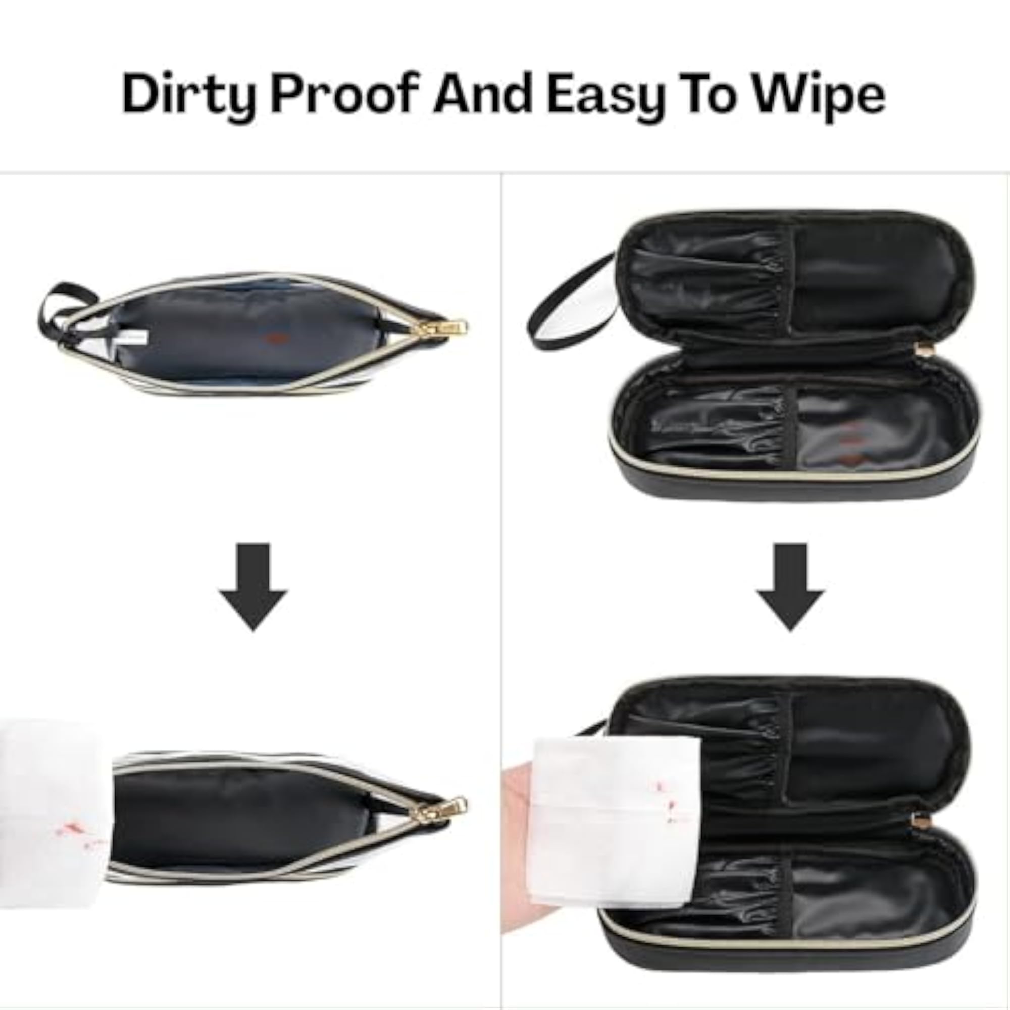 Dual-Layer Waterproof Makeup Pouch Bag, Travel-Ready