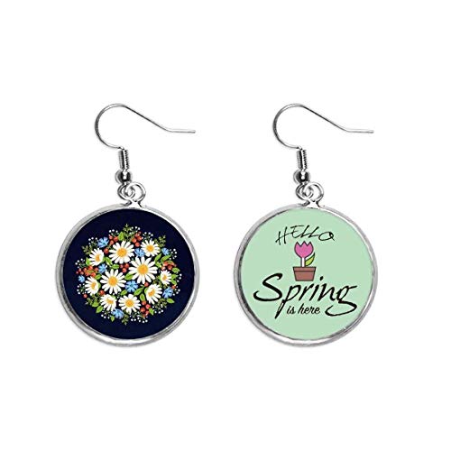 Pendientes de crisantemo blanco para looks de primavera y paseos al sol