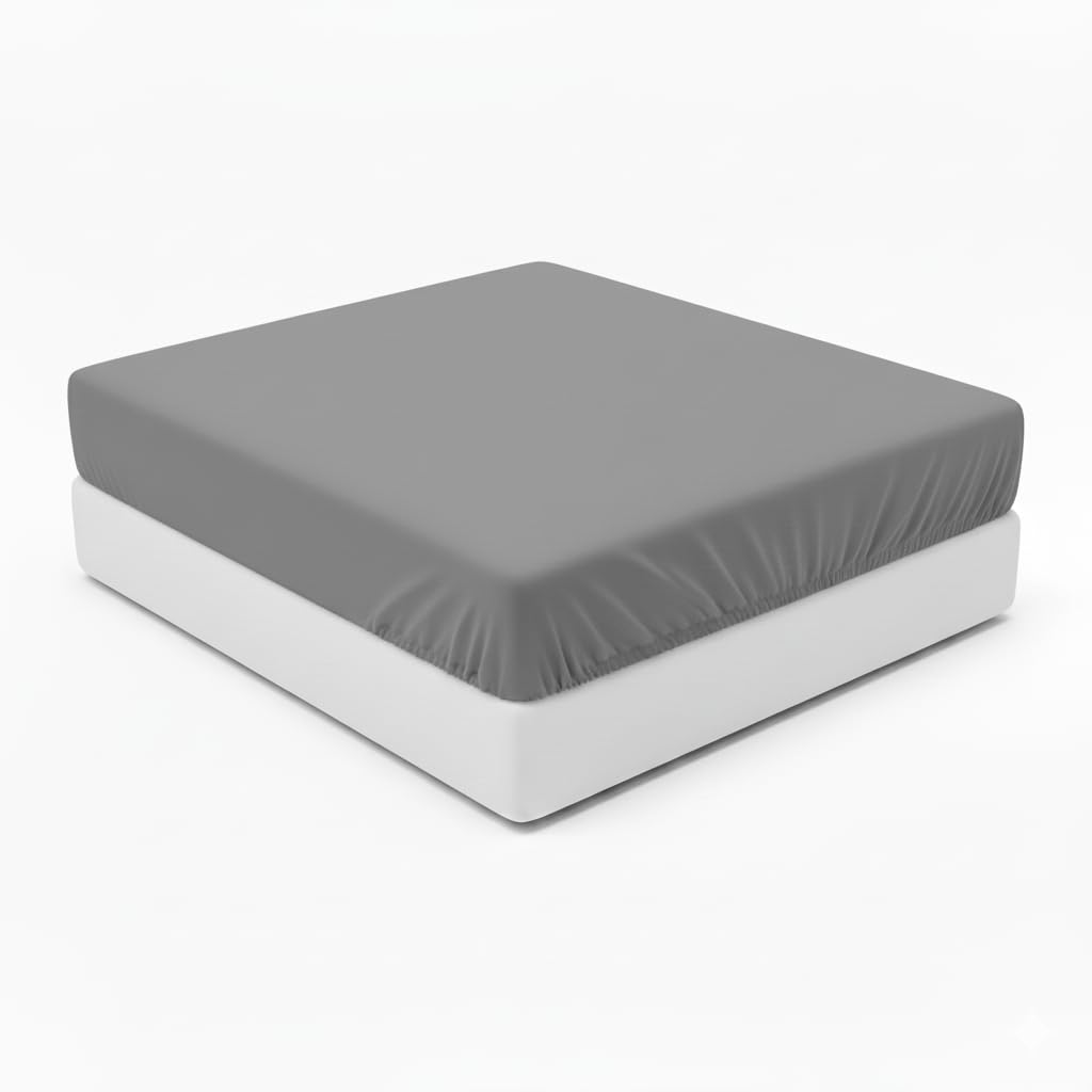 Posh Wave 1 Pack King Grey Extra Deep Fitted Sheet 40cm Deep Pocket – Ultra Soft 1800 Brushed Microfiber Sheet, Wrinkle Resistant, Breathable & Easy Care