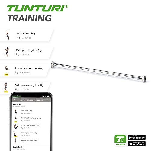 Tunturi 14TUSFU145 Push/Pull-Up deur-Way Chinning Bar - eén maat, Zilver - Image 4