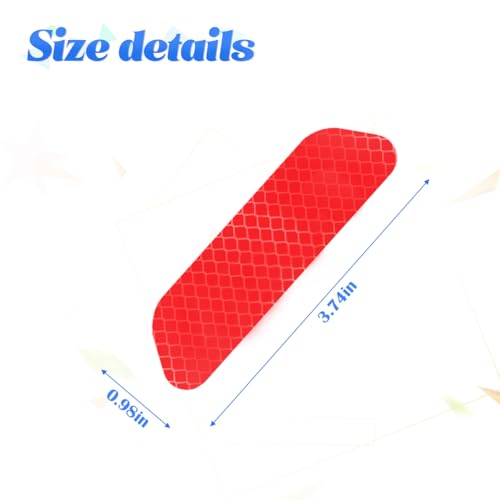 Image of BESULEN Car Door Open Reflective Stickers, 4PCS Night Visibility Safety Warning Protective Strip, Auto Anti-Collision Decorative Decals, Universal Vehicle Accessories for Most Cars (Red)