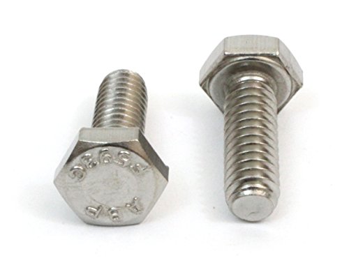 1/4" X 3/4" Stainless Steel Hex Bolts, (100Pcs), 18-8 (304) S/S, By Bolt Dropper. #TOP2