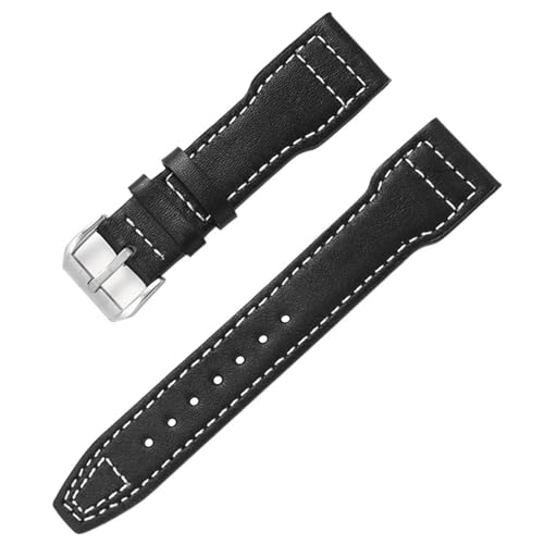 Bracelet de montre en cuir 22 mm avec rivets pour boîtier Portugieser
