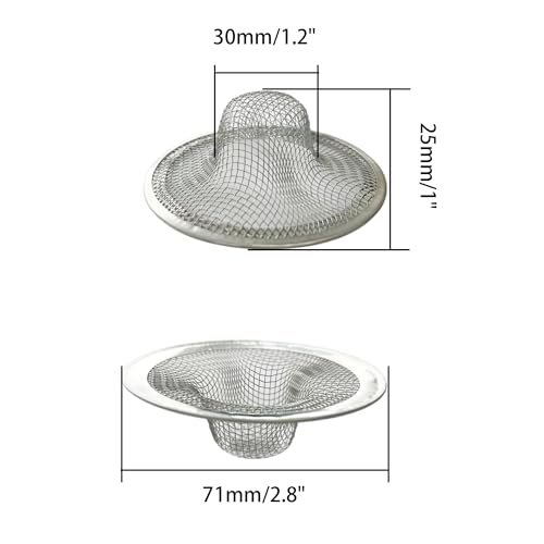 Colador de acero inoxidable 2.8 pulgadas 2 piezas miniatura 2