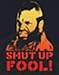 Mr. T T-Shirt - Shut Up Fool! Adult Black Tee Shirt, XL