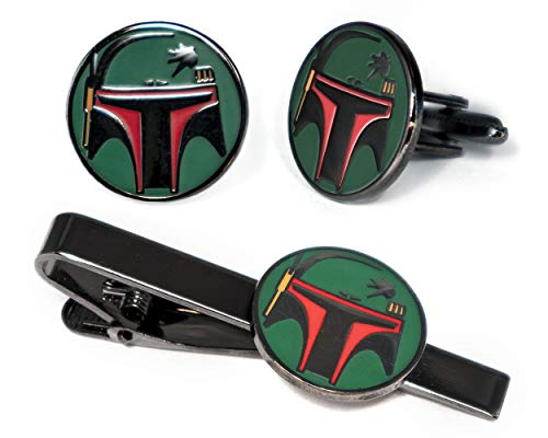 Sharedimagination Boba Fett Tie Clip, Star Wars Cufflinks, Jedi Tie Tack Jewelry, Darth Vader Cuff Links, Stormtrooper Death Star Gift, Star Wars Wedding Party Groomsman Gifts #TOP3