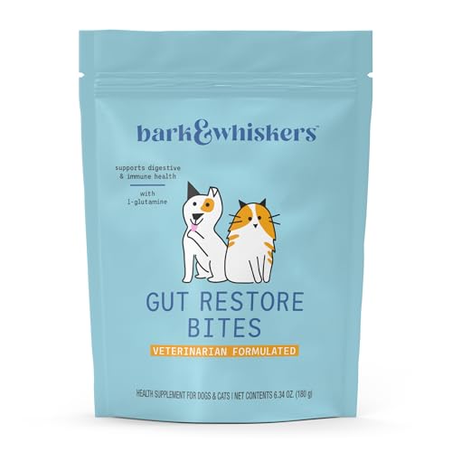 Dr. Mercola Bark & Whiskers Gut Restore Bites, 6.34oz (180 g), Supports Digestive and Immune System, Non-GMO