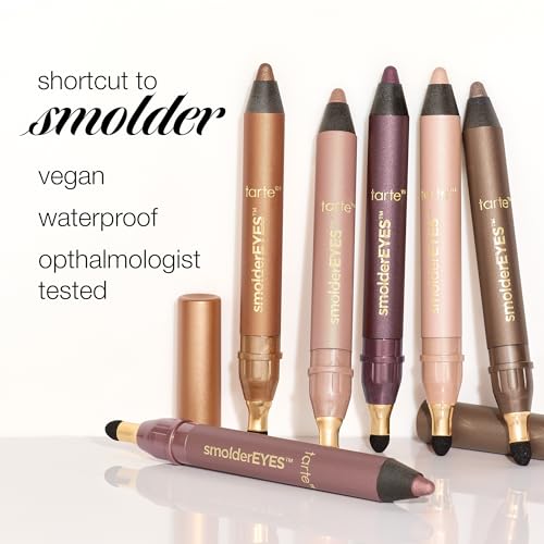 Image of tarte smolderEYES shadow liner - Multi-Use Waterproof Makeup Doubles as Eyeliner & Cream Eyeshadow with Smudger Applicator, Blendable Lazy Girl Hack, Vegan & Cruelty-Free, full size